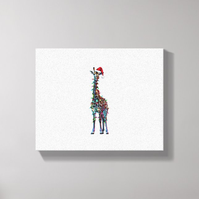 Lienzo Navidad de jirafa  _1 (Anverso)