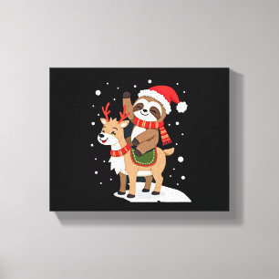 Lienzo Navidad de Perezoso de Alpaca (2)