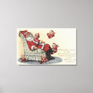 Lienzo Navidad GreetingSanta que sienta # 2