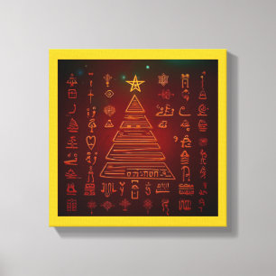 Lienzo Navidad Jeroglíficos Egipcios 1
