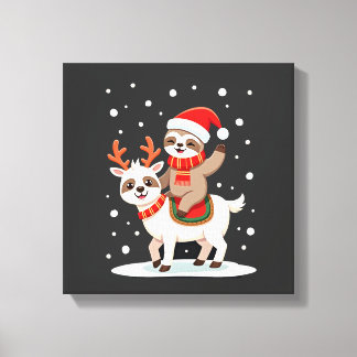 Lienzo Navidad Perezoso Alpaca (4)