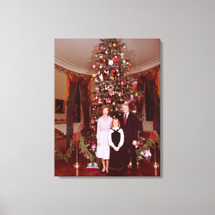 Lienzo Navidad Presidente James Jimmy Carter Casa Blanca