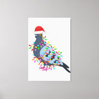 Navidades alumbran a paloma con Gorra de Navidad -
