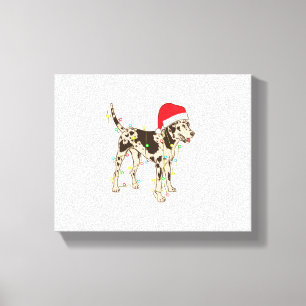 Lienzo Navidades alumbran al leopardo de Catahoula Perro 