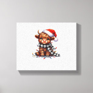 Lienzo Navidades alumbran Highlan Viento de Vaca Highland