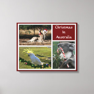 Lienzo Navidades Animales Aussie Style - Personalizable