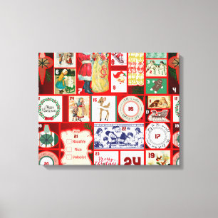 Lienzo Navidades bloquean cuadrados de Ilustracion