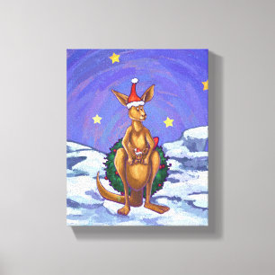 Lienzo Navidades canguro Starry Night