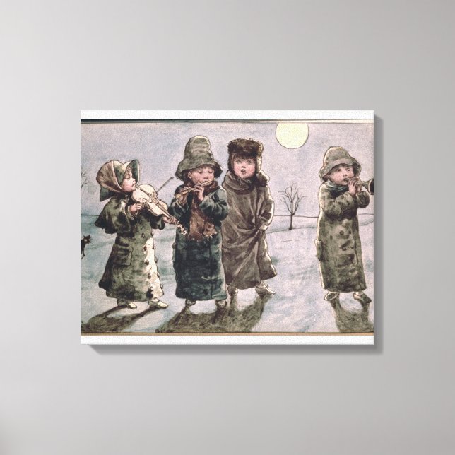 Lienzo Navidades Caroling (p/c en papel) (Anverso)