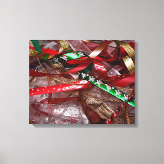 Lienzo Navidades Cinta de opciones Verde Rojo y Fiesta de