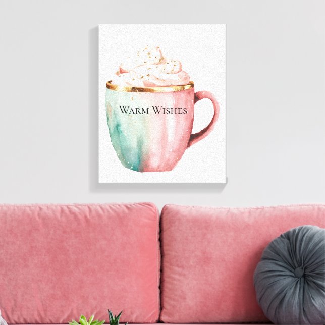 Lienzo Navidades Cocoa Rosa Mint Deseos Cálidos (Insitu (Sala de estar))
