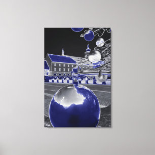 Lienzo Navidades de azul