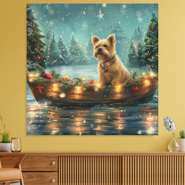 Lienzo Navidades de Cairn Terrier disfrutan de un viaje f (Insitu (Sala de estar))