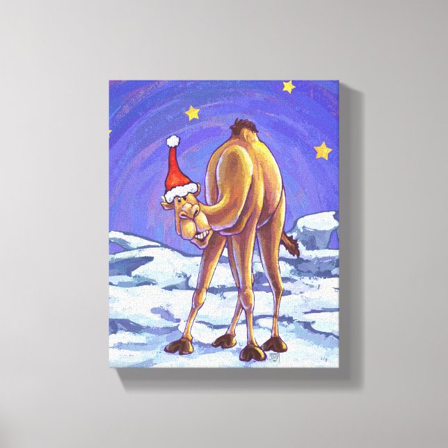 Lienzo Navidades de camello (Anverso)