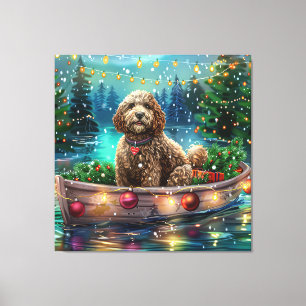 Lienzo Navidades de Cockapoo Voyage festivo