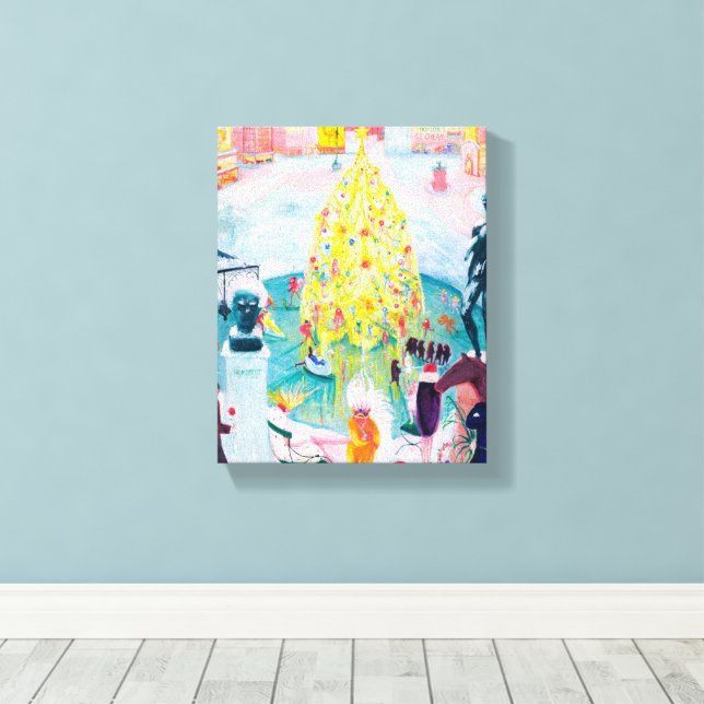 Lienzo Navidades de Florine Stettheimer (Insitu (piso de madera))