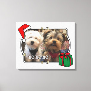 Lienzo Navidades de fotografía personalizado Santa Hat Ma