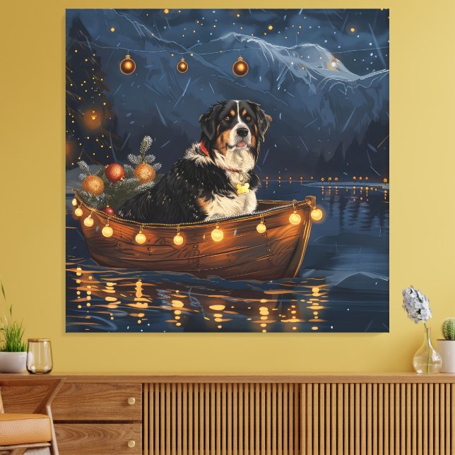 Lienzo Navidades de la Gran Montaña Suiza disfrutan de un (Insitu (Sala de estar))