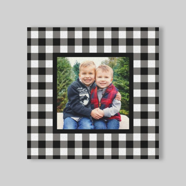 Lienzo Navidades de la granja Black Buffalo Plaid Foto Ca (Subido por el creador)