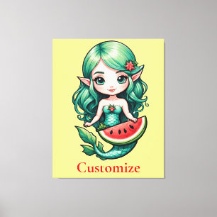 Lienzo Navidades de la Sirenita de Julio Thunder_Cove