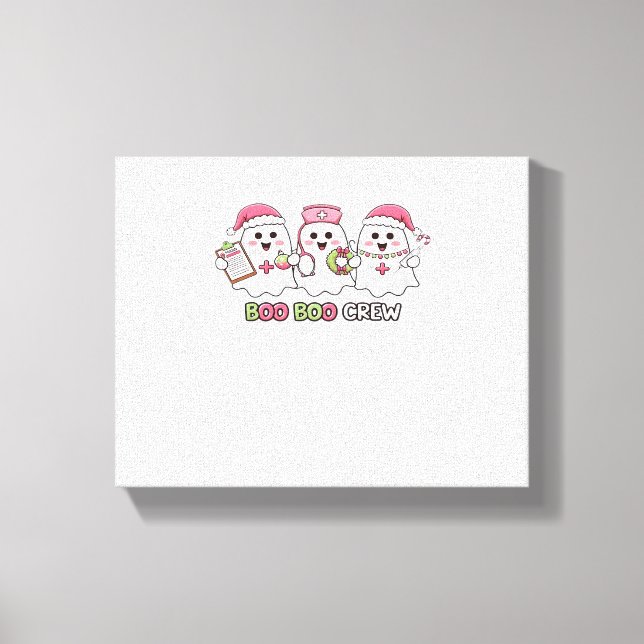 Lienzo Navidades De La Tripulación Boo Boo, Enfermera Fan (Anverso)