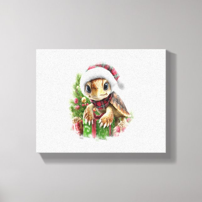 Lienzo Navidades de las camisetas de las tortugas marinas (Anverso)