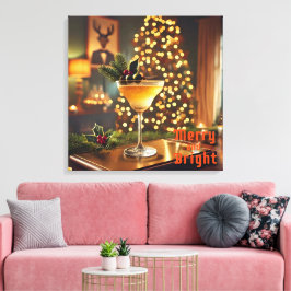 Lienzo Navidades de mediados del siglo Merry & Bright Coc