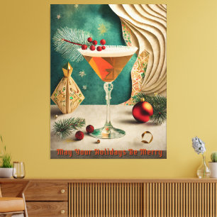 Lienzo Navidades de Mid Century Fiesta de cócteles Hora f