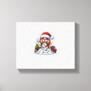 Lienzo Navidades de Peace Hand Cavalier King Charles Span