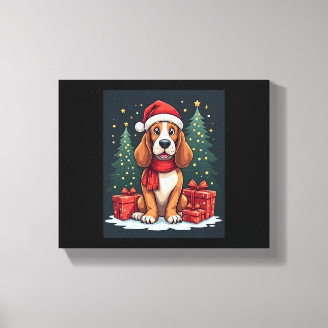 Lienzo Navidades de perrito de la zona metropolitana Fies (Anverso)