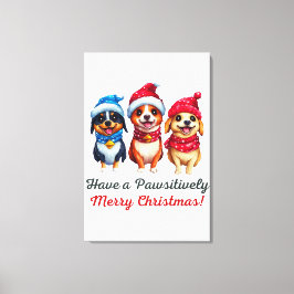 Lienzo Navidades de perros