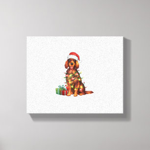 Lienzo Navidades de perros de la intemperie de Navidad en