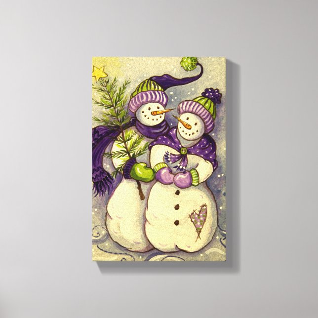 Lienzo navidades de Snowmen 4882 (Anverso)