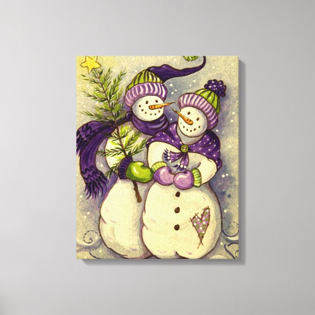 Lienzo navidades de Snowmen 4882 (Anverso)
