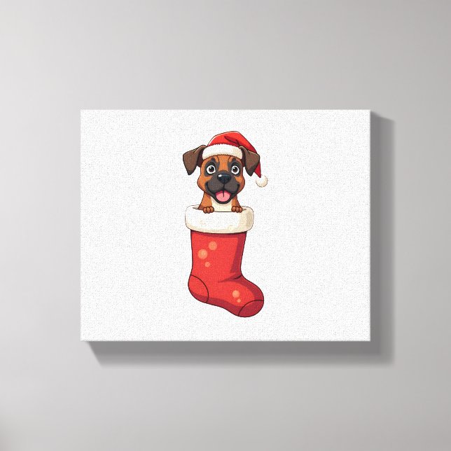 Lienzo Navidades del Boxer (Anverso)