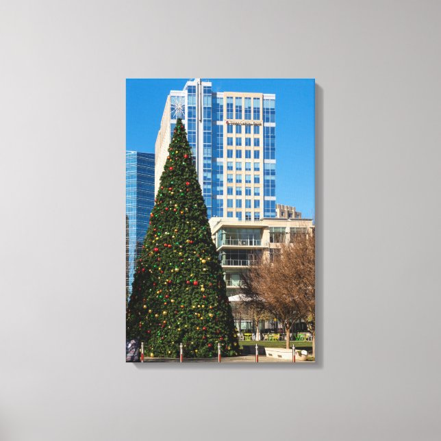 Lienzo Navidades del centro de Dallas (Anverso)