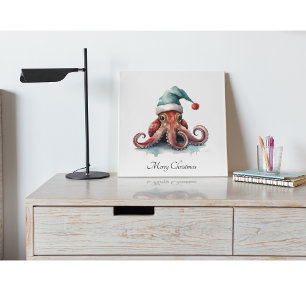 Lienzo Navidades del Octopus Alegría, personalizado