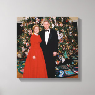 Lienzo Navidades del presidente estadounidense Bill Clint