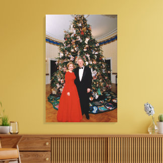 Lienzo Navidades del presidente estadounidense Bill Clint
