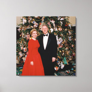 Lienzo Navidades del presidente estadounidense Bill Clint