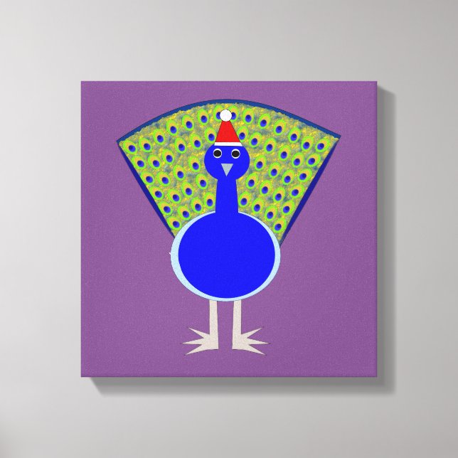 Lienzo Navidades divertidos Peacock (Anverso)