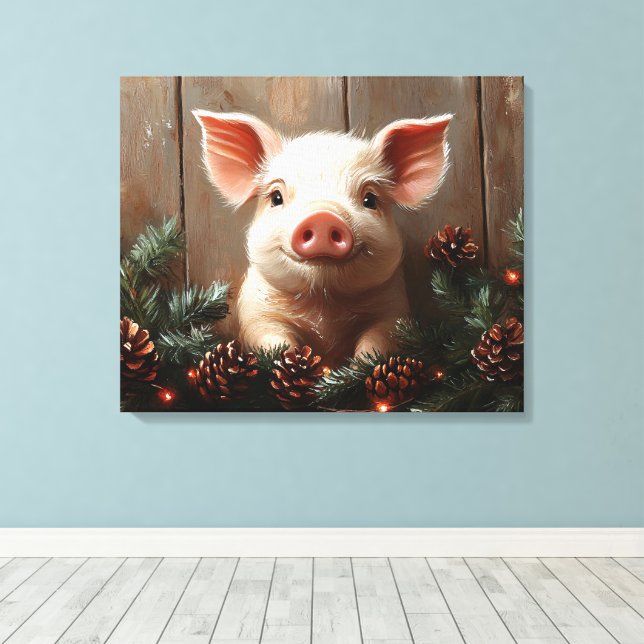 Lienzo Navidades educados pintan con rusia (Insitu (piso de madera))