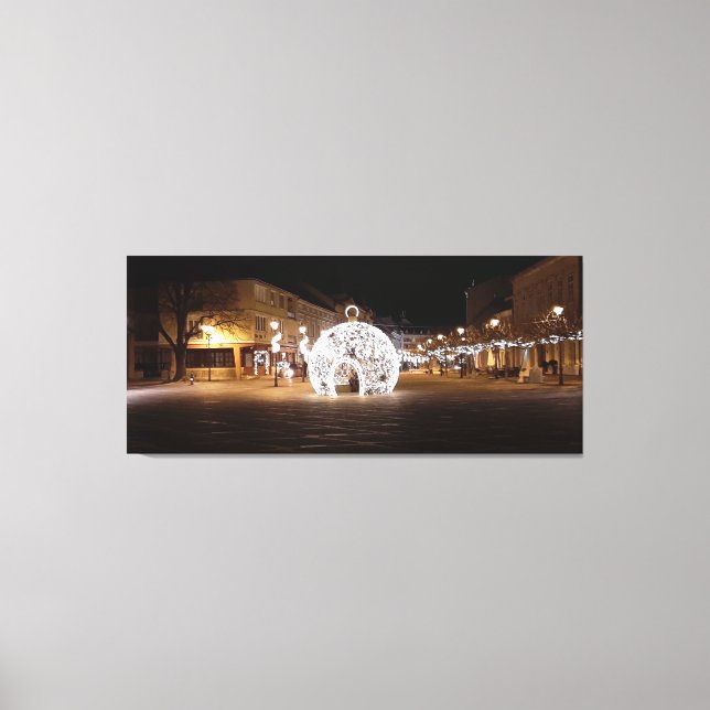 Lienzo Navidades en el centro de la ciudad, Esztergom Hun (Anverso)