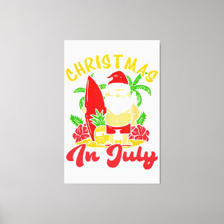 Lienzo Navidades En Julio Santa Claus Patriotic USA Sungl