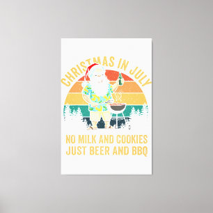 Lienzo Navidades En Julio Sin Cookies Solo Cócteles Veran