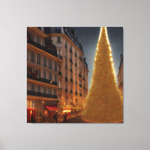 Lienzo Navidades en la prensa callejera de París