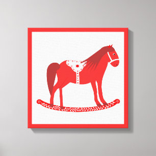 Lienzo Navidades escandinavos rodando caballo
