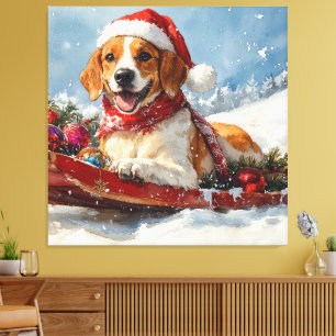 Lienzo Navidades estadounidenses de Foxhound en inglés