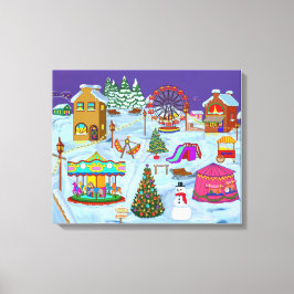 Lienzo Navidades Fairground