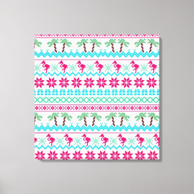 Lienzo Navidades feos sudan flamenco tropical (Anverso)